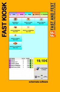 Schermata software Cassa automatica Fast Kiosk - Settore CUCINA